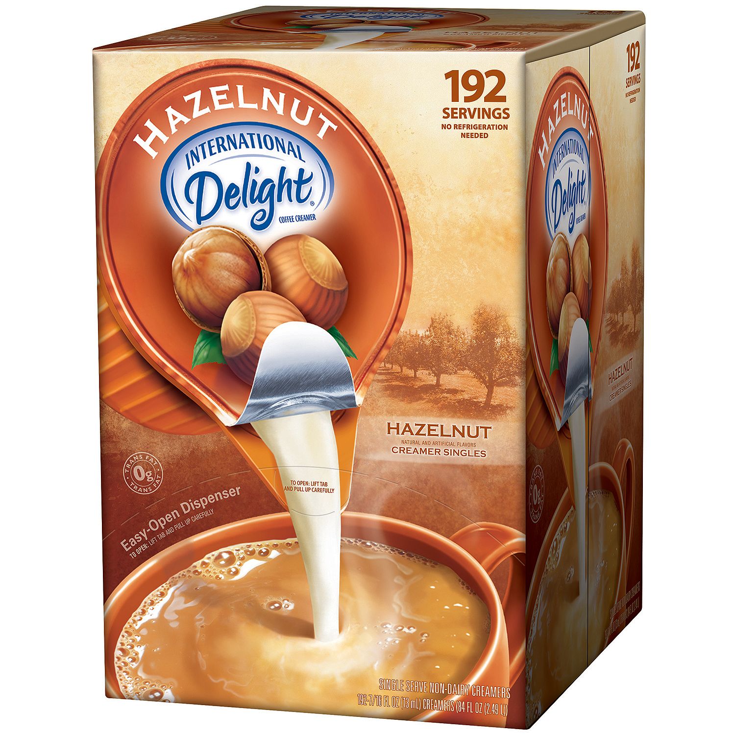 CREAMER HAZELNUT 192CT INTERNATIONAL DELIGHT