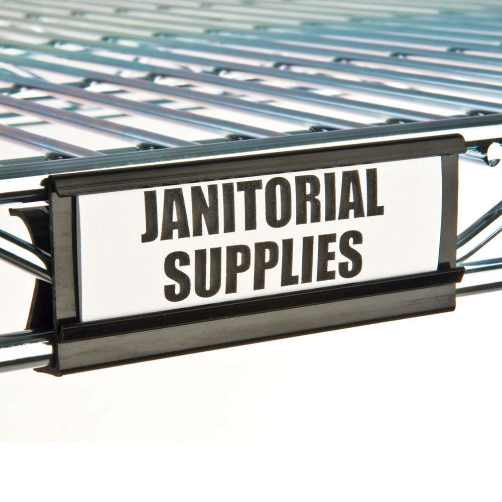 LABELS SHELF 3&quot; SLIDE ON BLACK 4-PACK