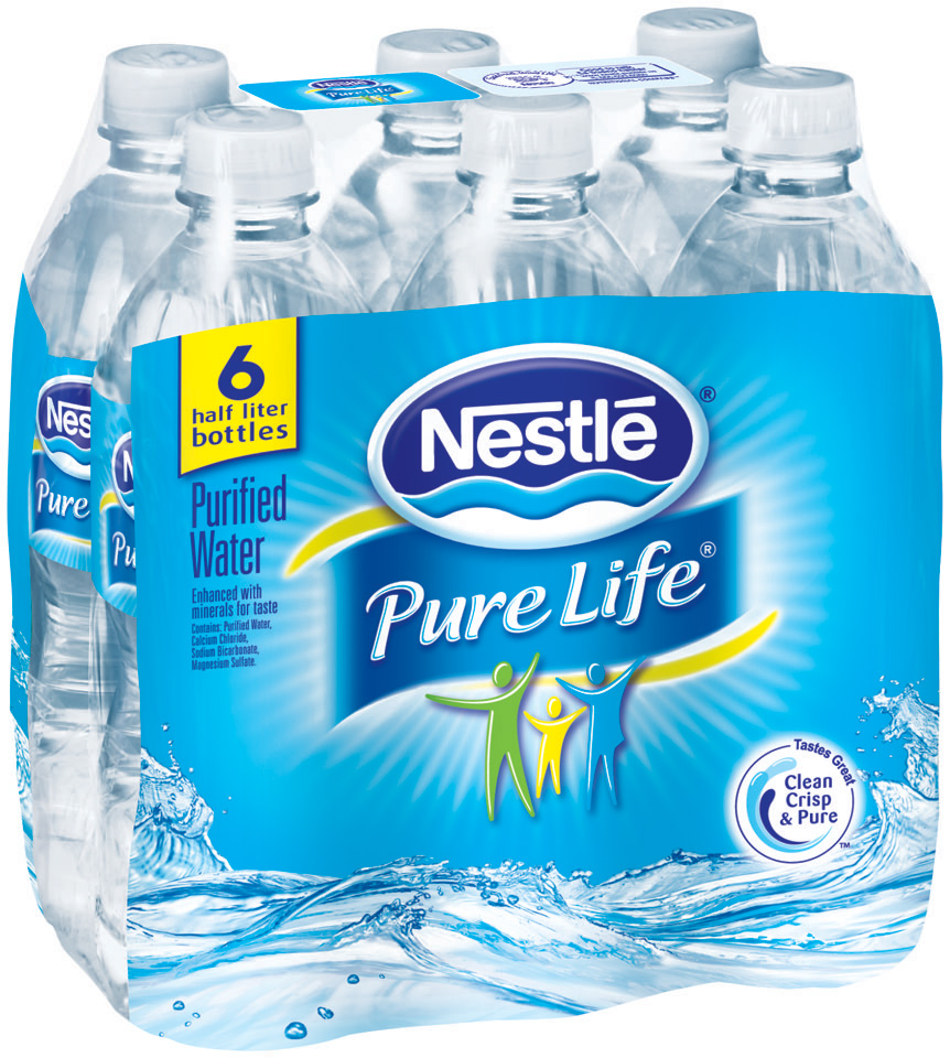 WATER NESTLE PURE LIFE 4/6PK/16.9oz PET BOTTLES