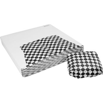 WAX SHEET 12X12 BLACK GINGHAM 5M