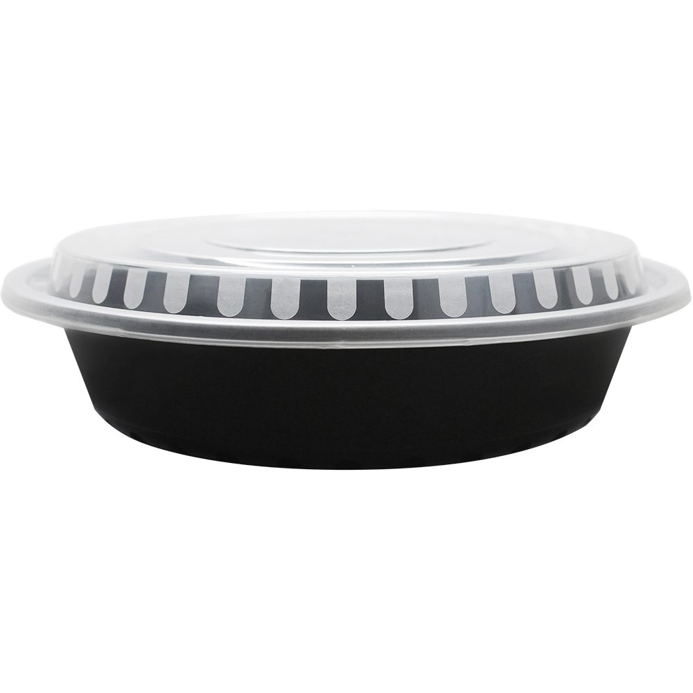 CONTAINER BLACK FOOD 48oz KARAT IM-FC4048B ROUND 150/cs
