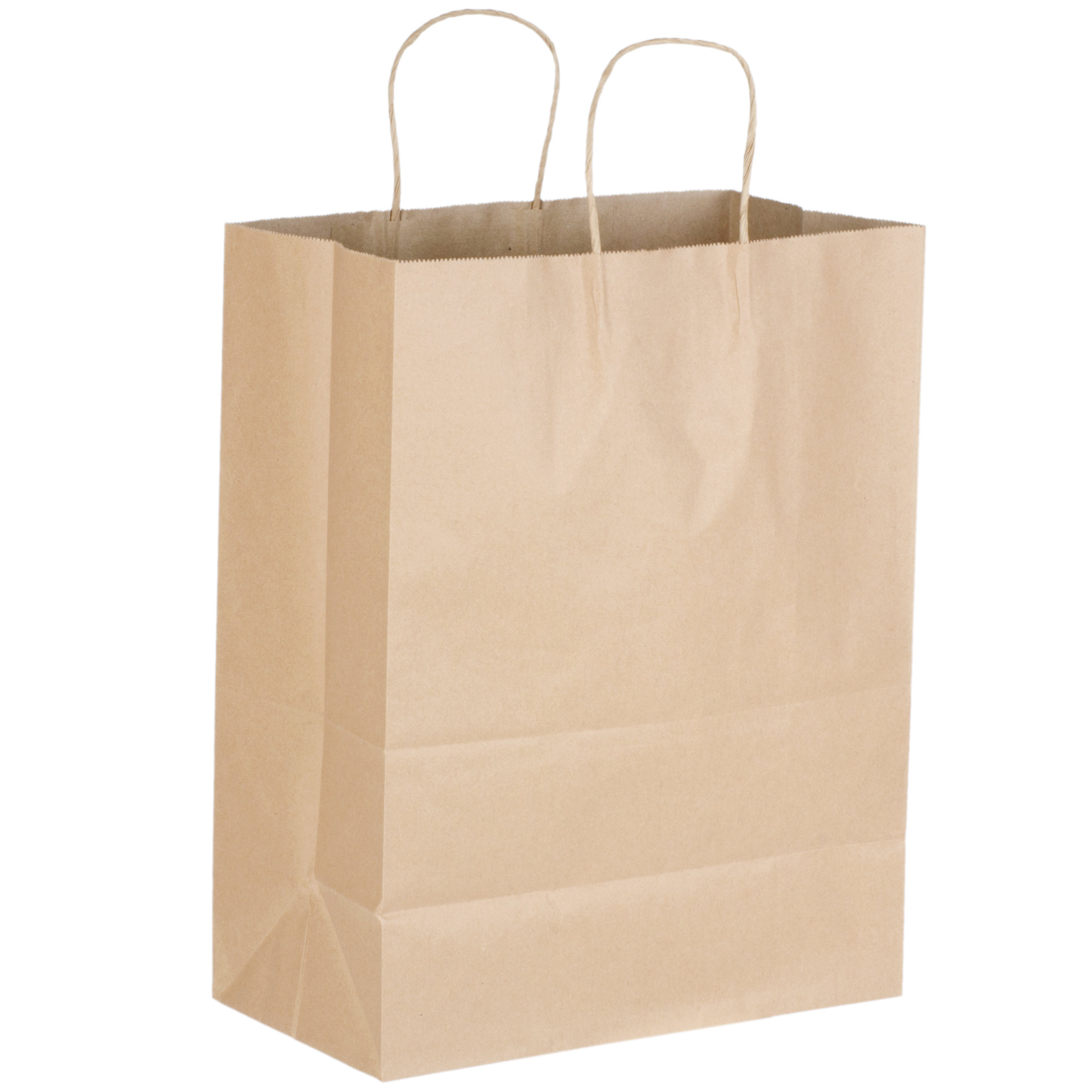 BAG KRAFT 13&quot;x7&quot;x17 250/BUNDLE W/HANDLE 